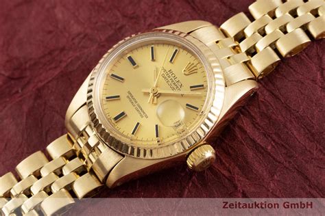 Rolex Lady Datejust 18k (0,750) Gold Automatik Damenuhr 